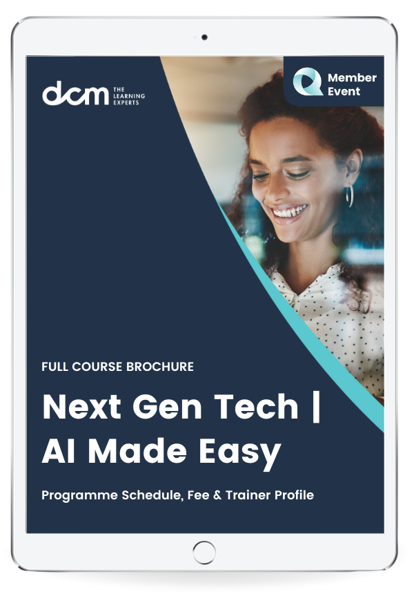 Get the Next Gen Tech | AI Made Easy Full Course Brochure & 2024 Timetable Instantly